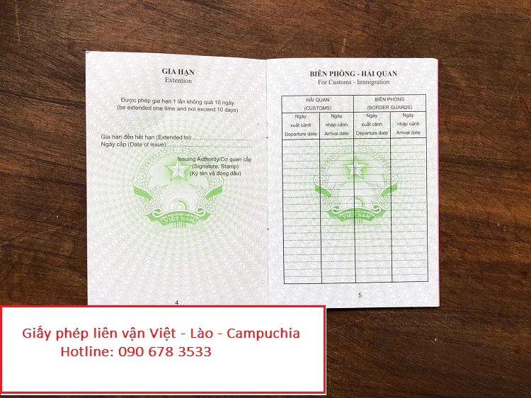 Giấy phép liên vận Campuchia