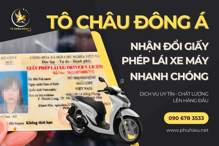 Dịch vụ đổi giấy phép lái xe máy tại Hà Nội