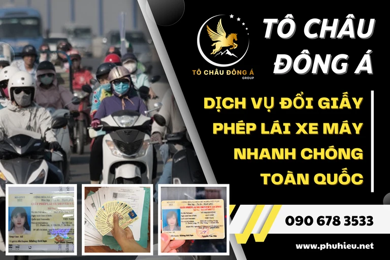 Đổi giấy phép lái xe máy tại Long An