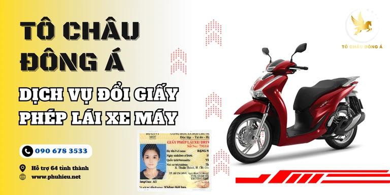 Dịch vụ đổi giấy phép lái xe máy tại TPHCM