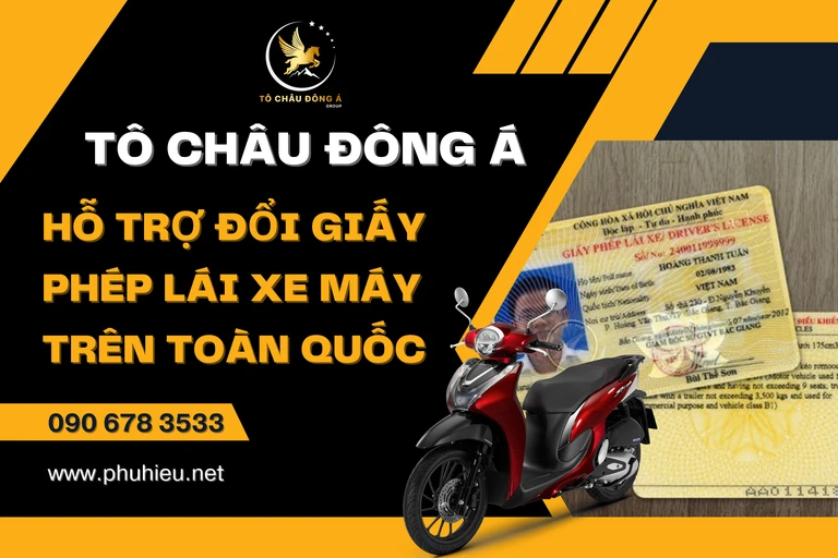 Đổi giấy phép lái xe máy Vũng Tàu