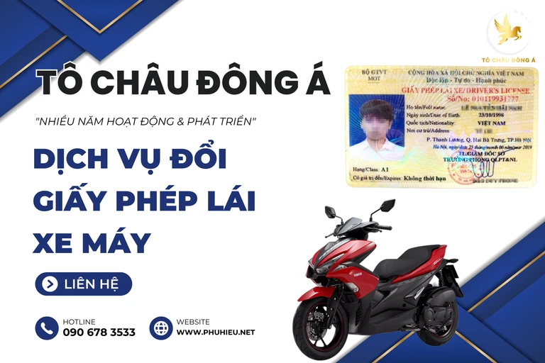 Dịch vụ đổi giấy phép lái xe máy Vũng Tàu