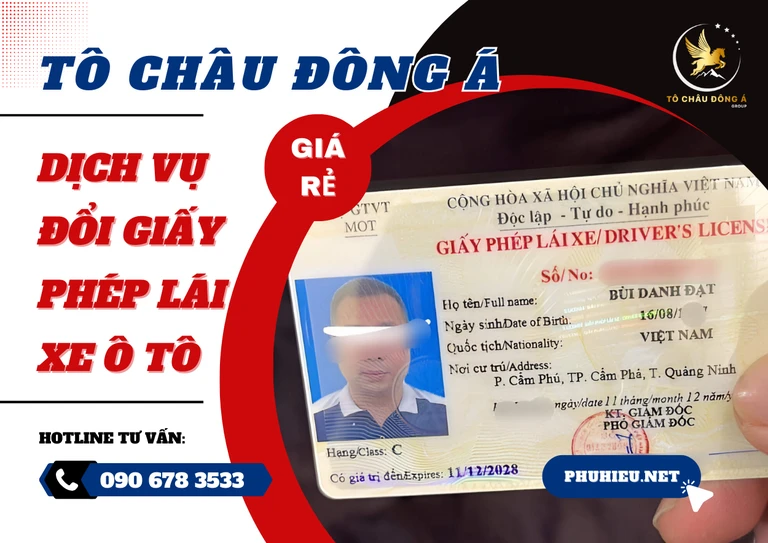 doi bang lai xe o to toan quoc to chau dong a