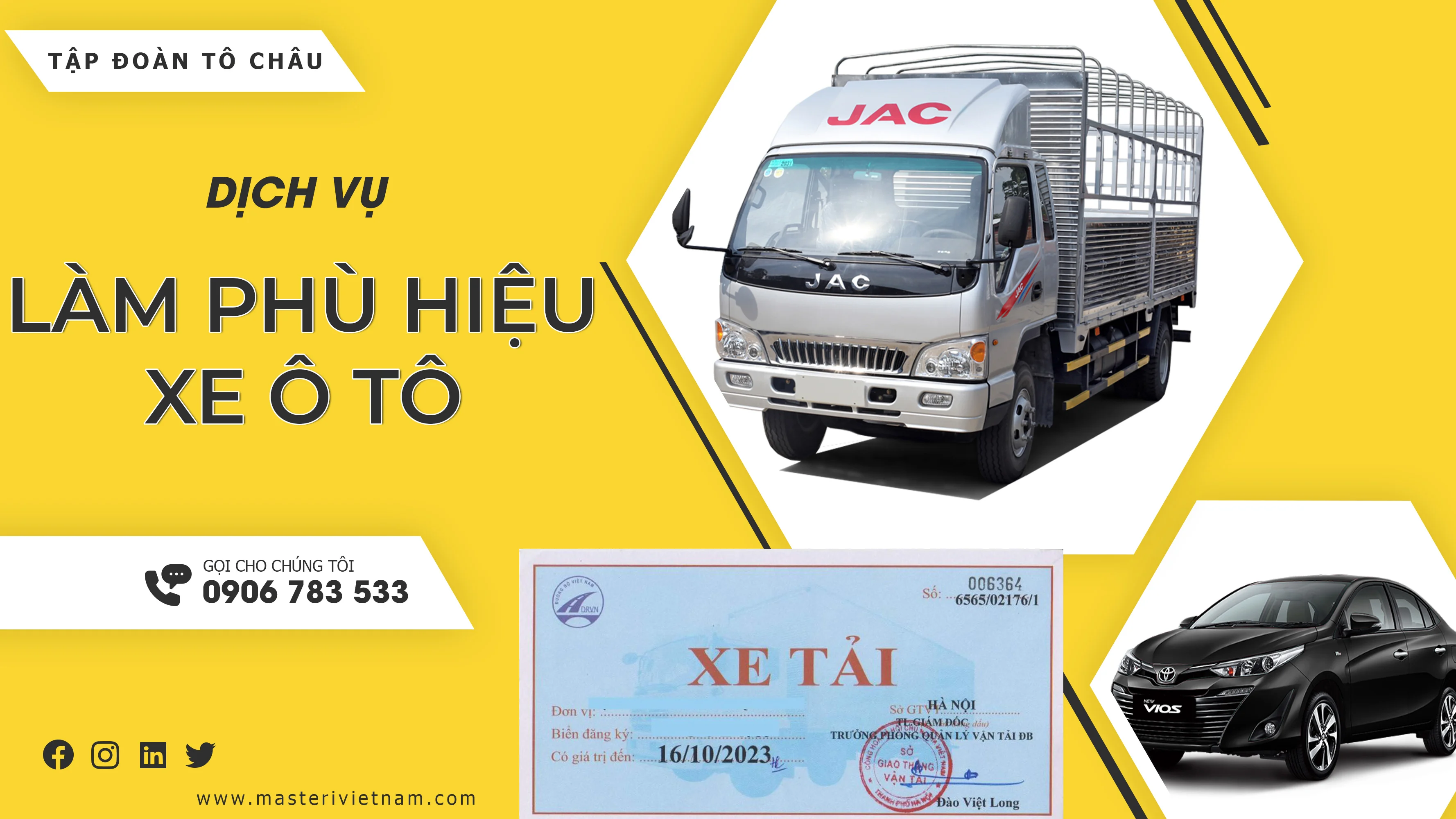 Dịch vụ làm phù hiệu xe tải toàn quốc nhanh chóng