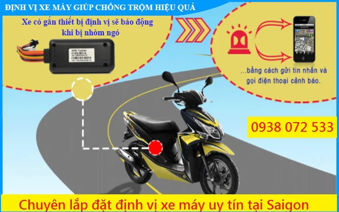 Thiết bị định vị xe máy, xe điện tại Đồng Nai,Saigon