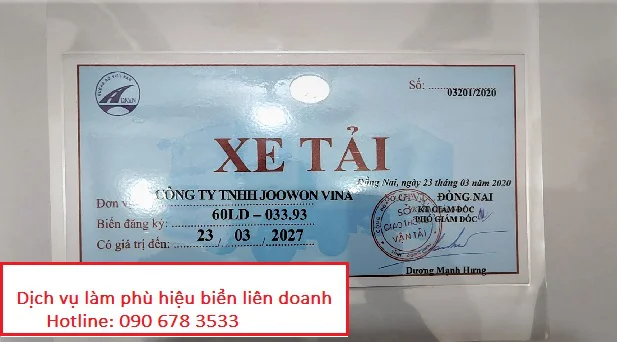 PHÙ HIỆU XE TẢI BIỂN LIÊN DOANH TẠI HCM