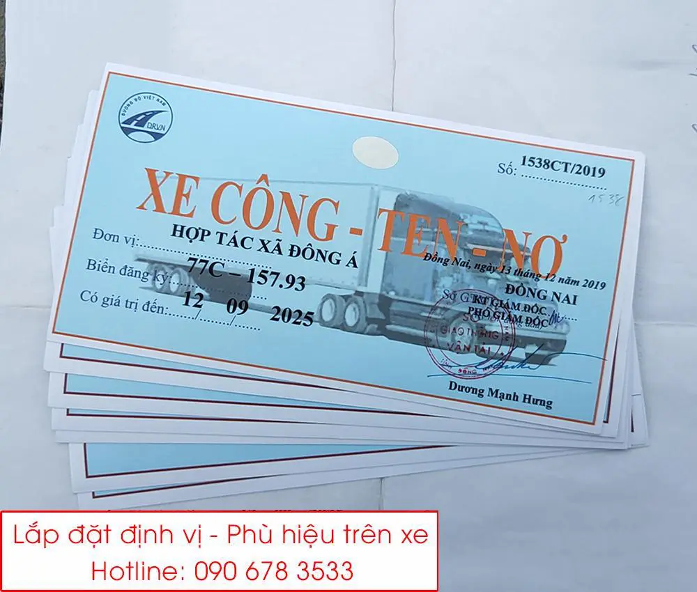 Dịch vụ làm phù hiệu xe công ten nơ toàn quốc uy tín