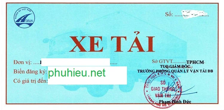 dịch vụ phù hiệu xe tải trên 3.5 tấn tại hcm