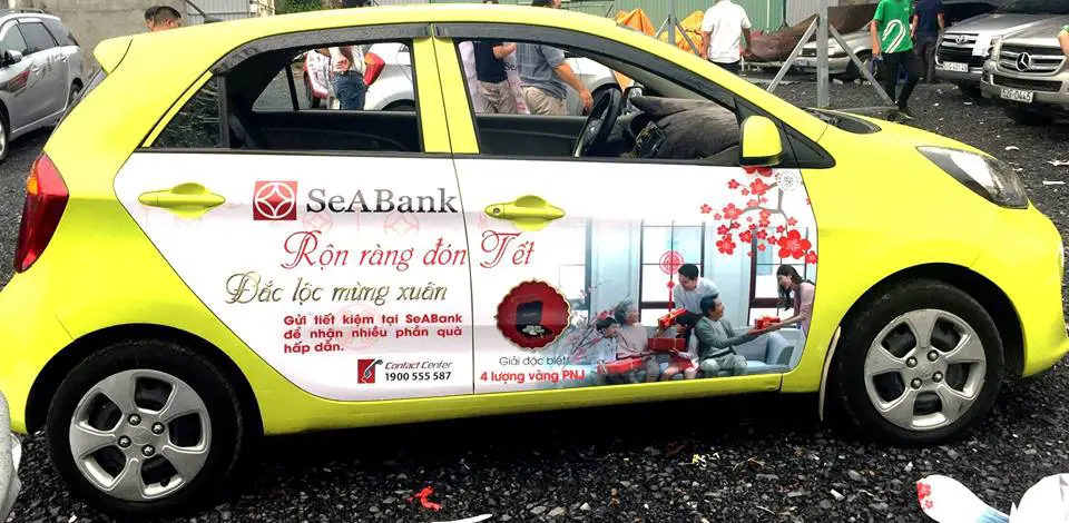 Quảng Cáo Trên Xe Uber|Grab