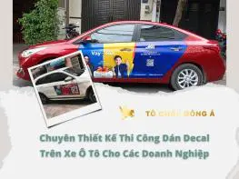 Chuyên thiết kế Thi Công dán decal trên xe ô tô  cho các doanh nghiệp